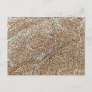 Die Schweiz, Switzerland Atlas Map Postcard