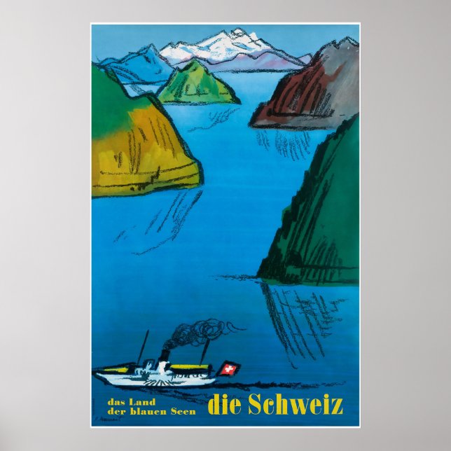 Die Schweiz, Switzerland, Travel Poster (Front)