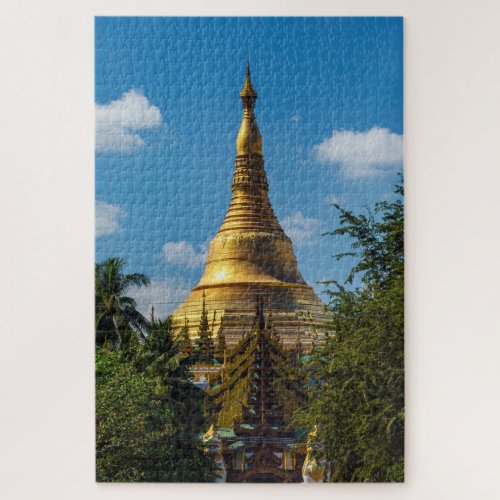 Die Shwedagon Pagode in Rangoon Myanmar Jigsaw Puzzle
