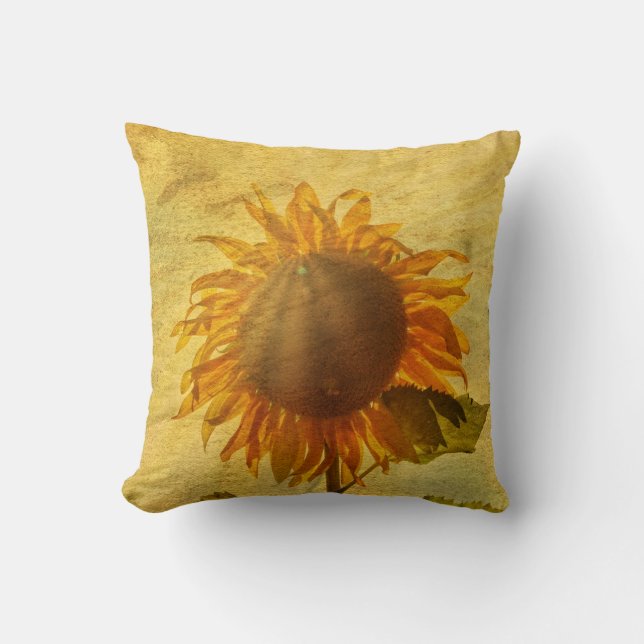 Die Sonnenblume Throw Pillow (Front)
