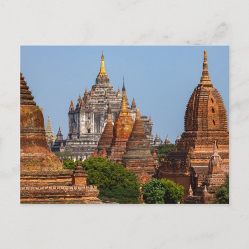 Die Tempel von Bagan in Myanmar Postkarte Postcard