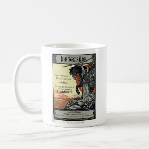 Die Walkre Vocal score title page 1899 Coffee Mug
