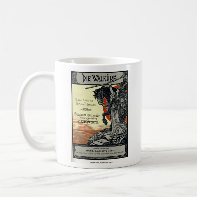 Die Walküre (Vocal score title page, 1899) Coffee Mug (Left)