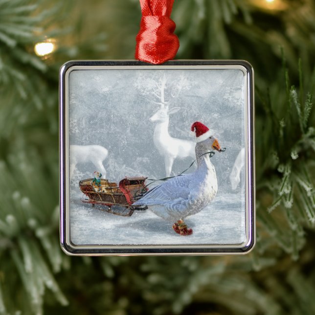 Die Weihnachtsgans Metal Ornament (Tree)