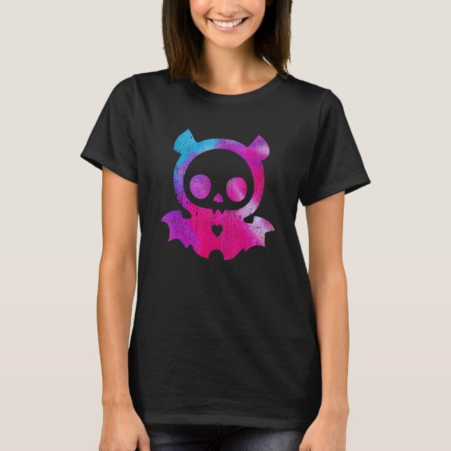 Diego Bat Skelanimal Skull Cute Tie Dye 1 T-Shirt (Front)