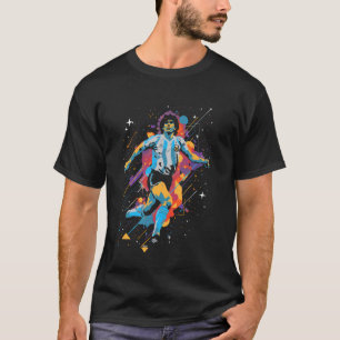 Diego Maradona Cosmic Football Legend Artistic Spa T-Shirt
