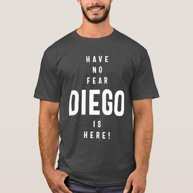 Diego Personalized Name Birthday Gift T-Shirt (Front)