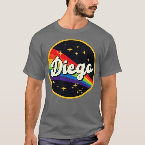 Diego Rainbow In Space Vintage Style T_Shirt