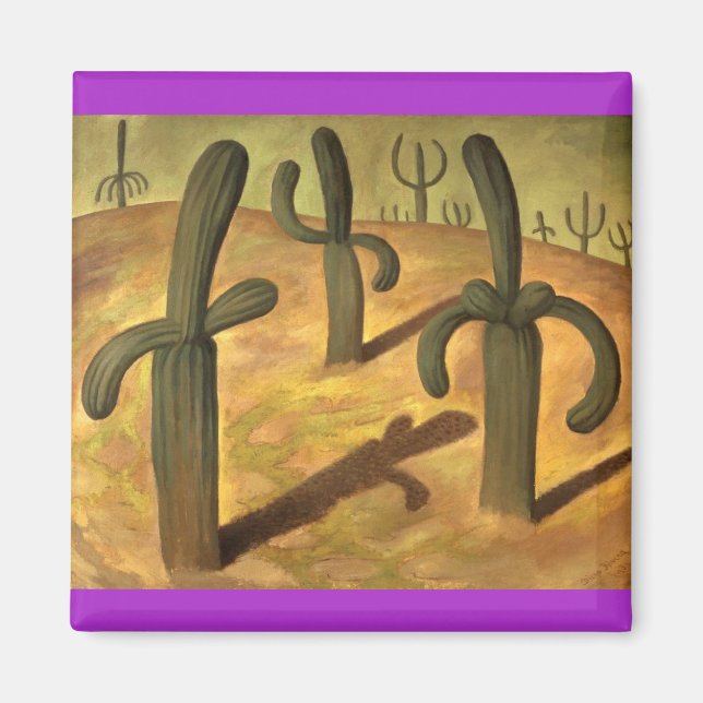 Diego Rivera, Cactus Painting Magnet (Front)