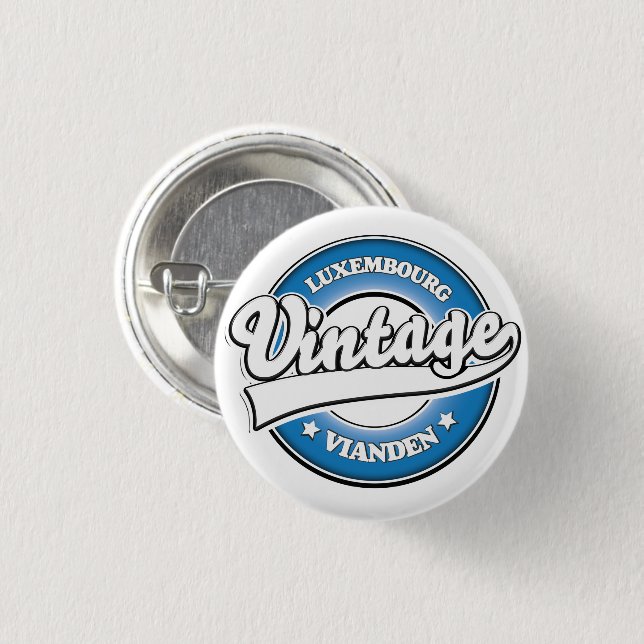 Diekirch luxembourg retro logo button (Front & Back)