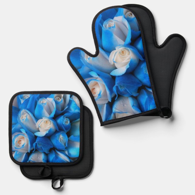 Diemudis Oven Mitt & Pot Holder Set (Front/Back)