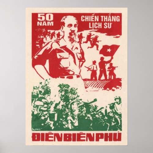 DIEN BIEN PHU Battle of 1954 Vintage Vietnam War Poster