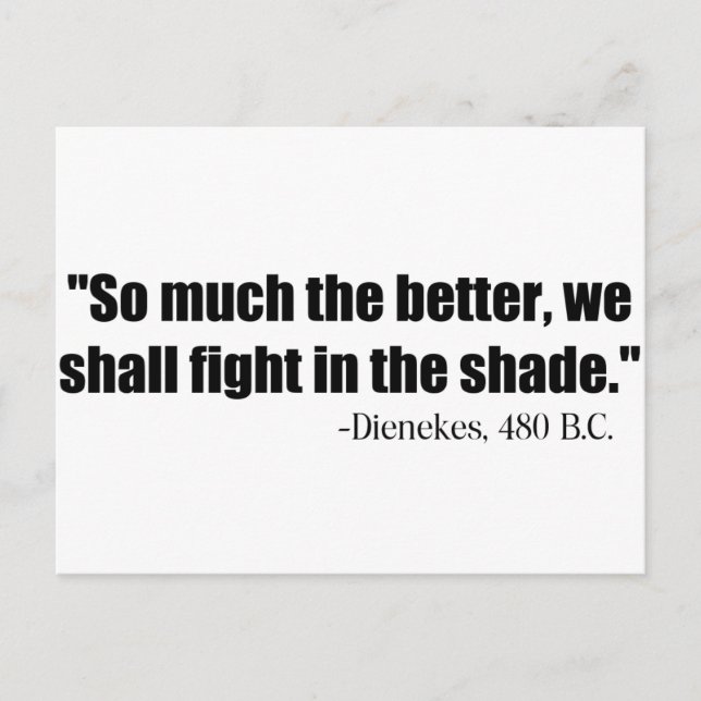 Dienekes Fight In The Shade Postcard (Front)