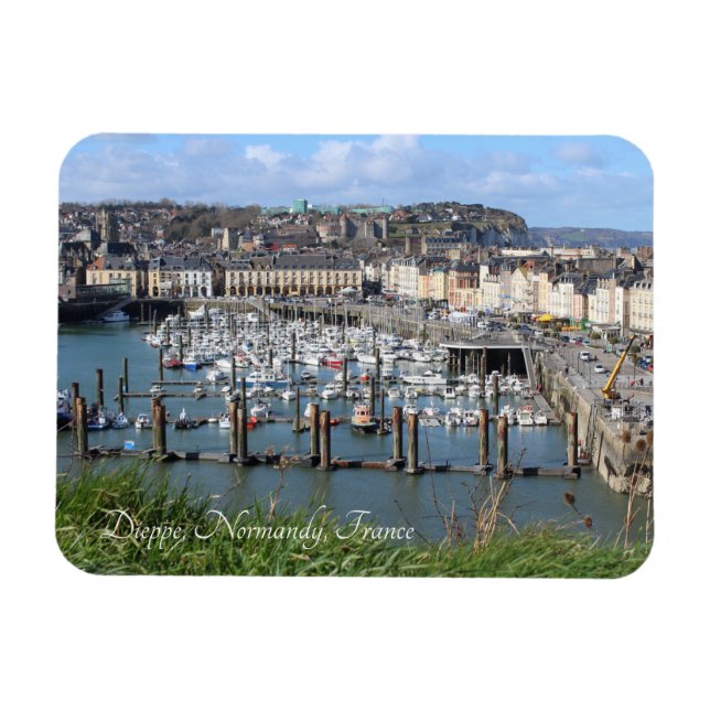 Dieppe Harbour, Normandy, France, Magnet (Horizontal)