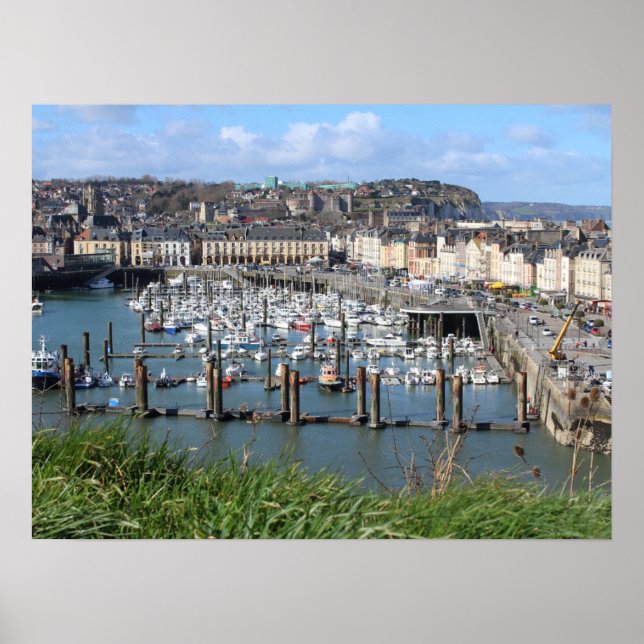 Dieppe Harbour, Normandy, France, Poster (Front)