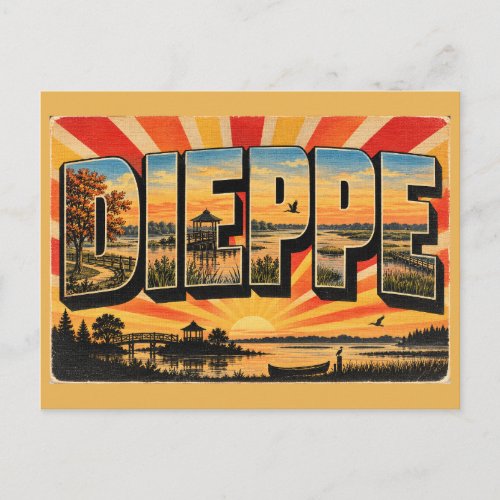 Dieppe NB River Parks Wetlands Art Postcard