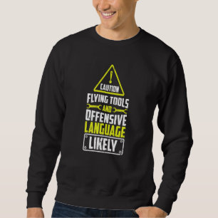 Diesel Aircraft Caution Flying Tools And Language Sweatshirt