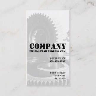 Diesel Engine Business Card (with Gears)