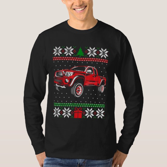 Diesel Engine Truck Ugly Christmas Turbo Diesel Ro T-Shirt (Front)