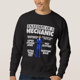 Diesel Engineer Car Fixing Anatomy Of A Mechanic Sweatshirt