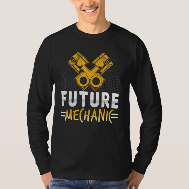 Diesel Engineer Car Fixing Future Mechanic Auto Re T-Shirt (Front)