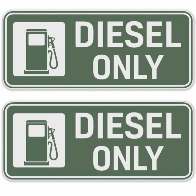 Diesel Fuel Only Sticker (Front)