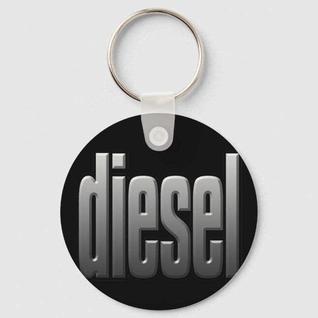 DIESEL. hardcore, strength. tough. muscle. Keychain (Front)