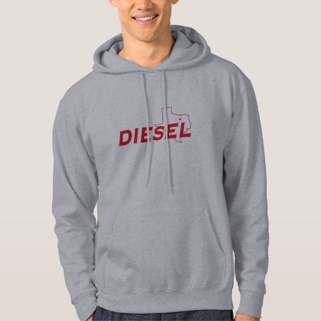 Diesel Heather/Red Hoodie (Front)
