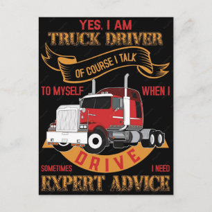 Diesel in my veins dirt on my boots - trucker life holiday postcard