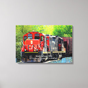 Diesel Locomotive 7054  - Add Name                 Canvas Print