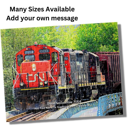 Diesel Locomotive 7054  _ Add Name             Jigsaw Puzzle