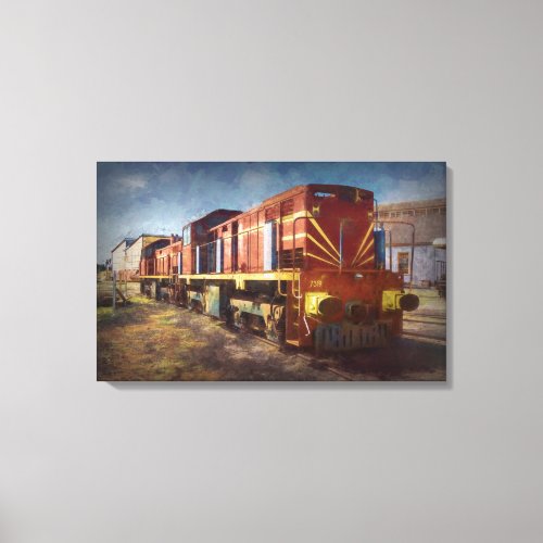 Diesel Locomotive Canvas Print