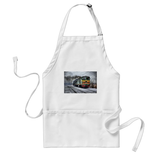Diesel Locomotive Gifts for Train Lovers Adult Apron (Front)