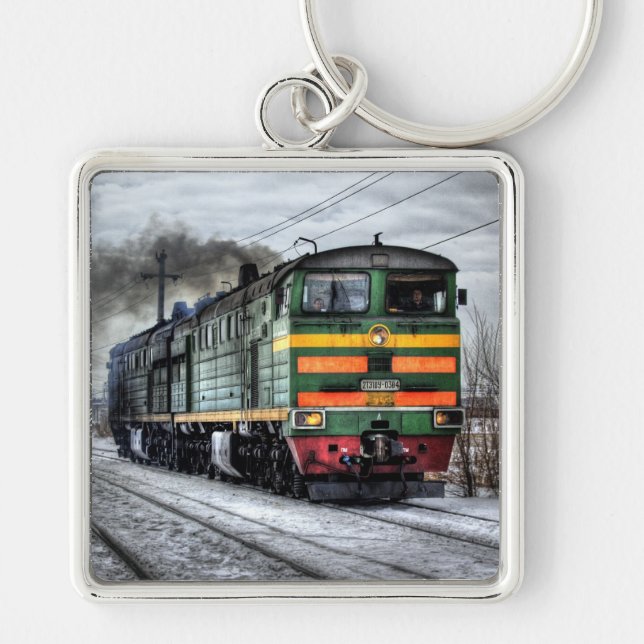 Diesel Locomotive Gifts for Train Lovers Keychain (Front)