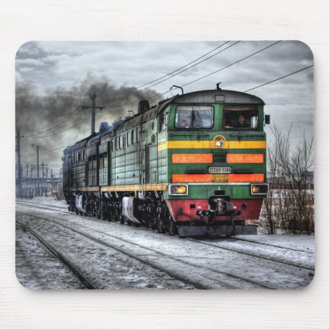 Diesel Locomotive Gifts for Train Lovers Mouse Pad (Front)
