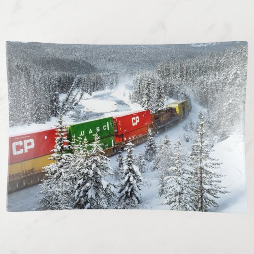 Diesel Locomotive Moving Through the Mountains Trinket Tray