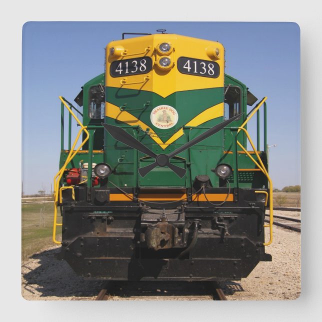 Diesel Locomotive No. 4138 Square Clock No Face (Front)