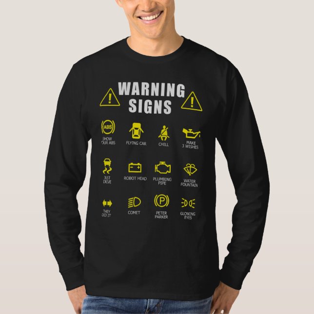 Diesel Mechanic Car Fixing Warning Signs Auto Repa T-Shirt (Front)