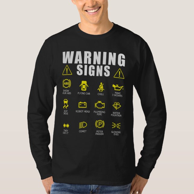 Diesel Mechanic Car Fixing Warning Signs Auto Repa T-Shirt (Front)