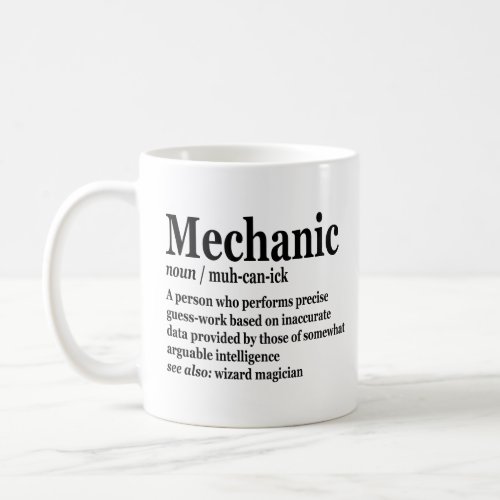 Diesel Mechanic Definition Funny Repairman Father  Coffee Mug
