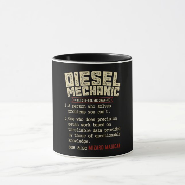 Diesel Mechanic Definition Mug (Center)