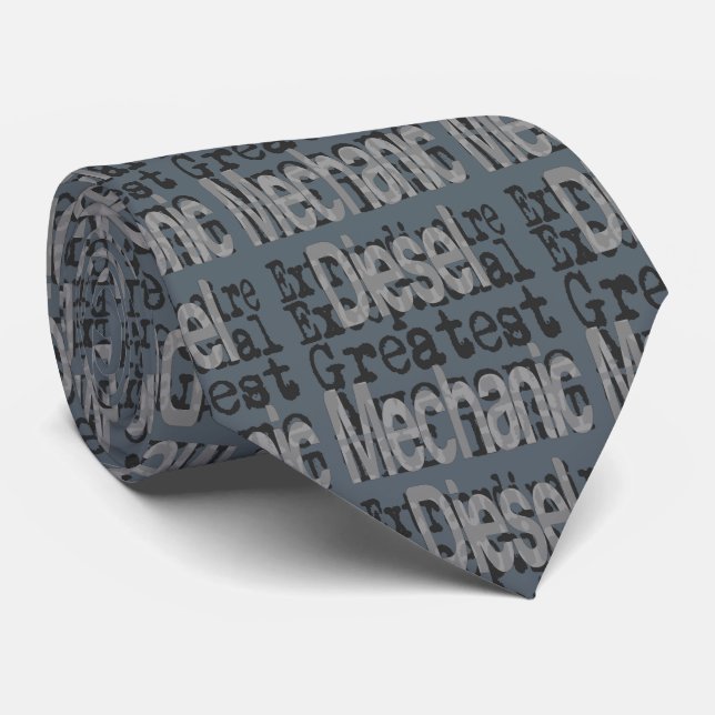 Diesel Mechanic Extraordinaire Neck Tie (Rolled)