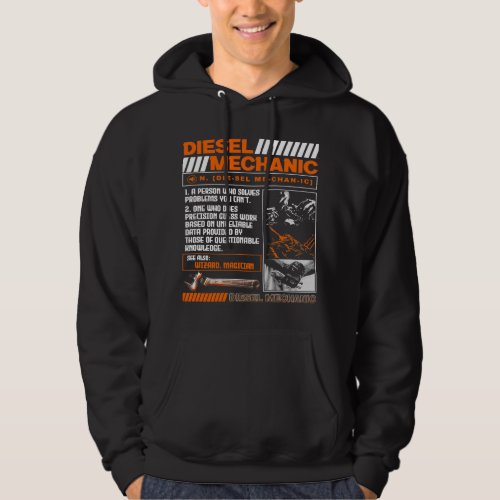 Diesel Mechanic Funny Auto Truck Aircraft Mechanic Hoodie