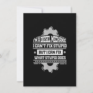 Diesel Mechanic Trucker T-Shirt Funny Truck Repair Invitation