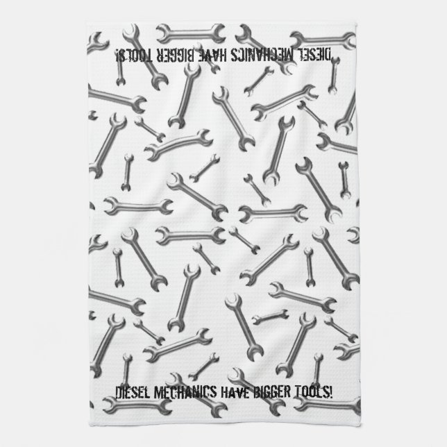 Diesel Mechanics Have Bigger Tools Towel (Vertical)