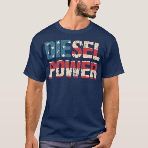 Diesel Power Flag  Truck Turbo Mechanic T_Shirt