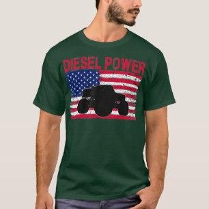 Diesel Power Flag Truck Turbo Mechanic T-Shirt