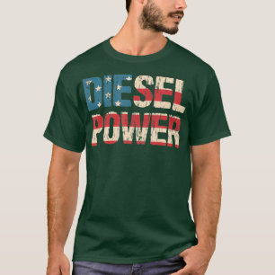Diesel Power Flag Truck Turbo Mechanic T-Shirt
