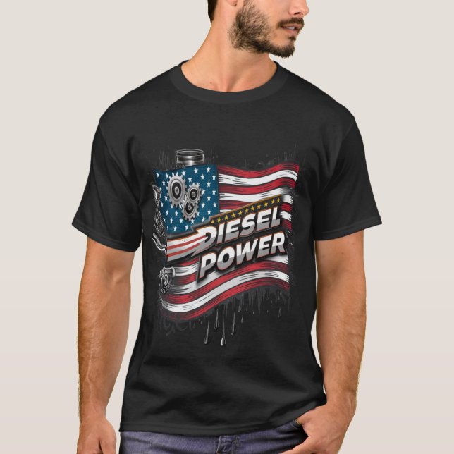 Diesel Power USA Turbo Flag  T-Shirt (Front)