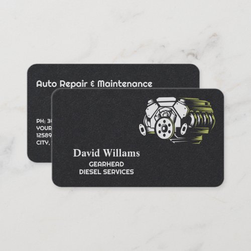 Diesel Repairs Mechanic Premium Business Card